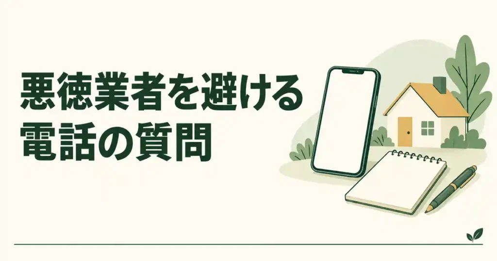 悪徳業者を避ける電話の質問