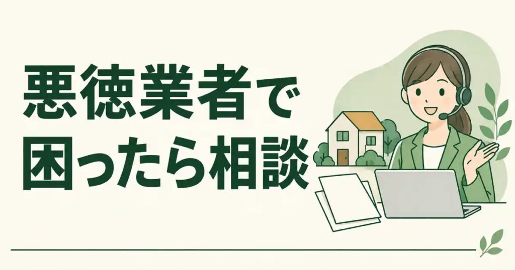 悪徳業者で困ったら相談