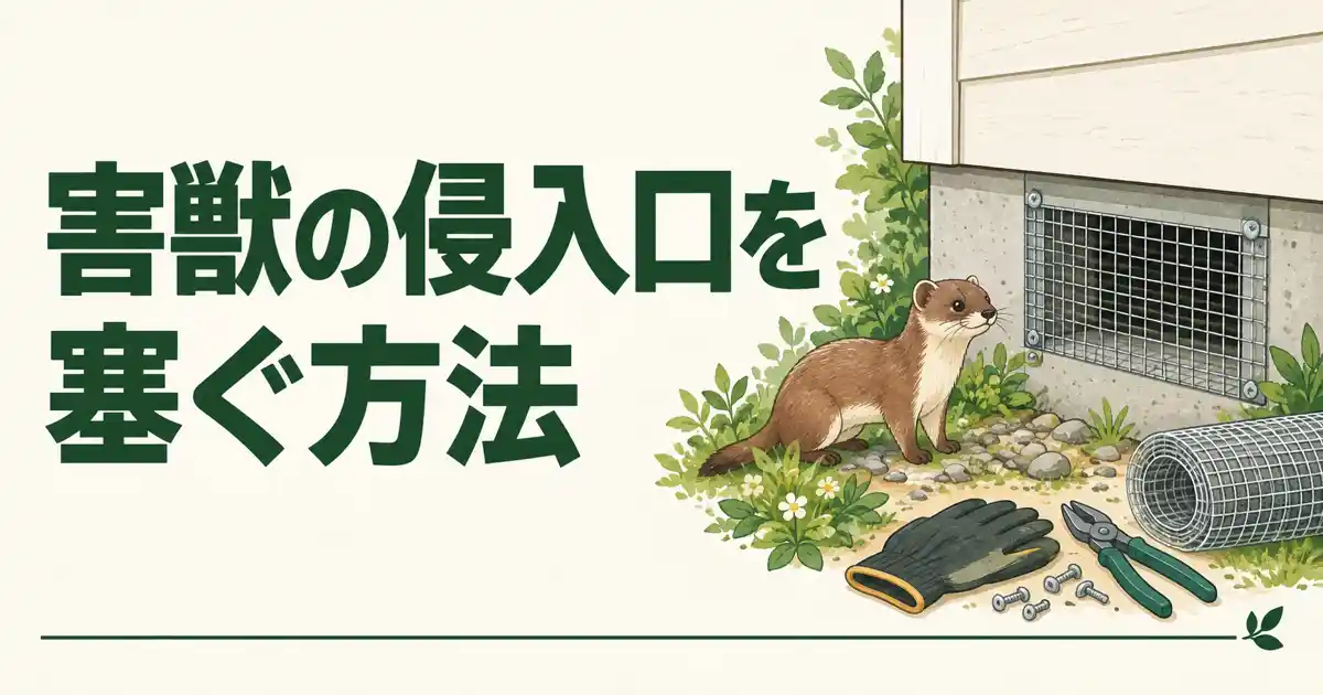 害獣の侵入口を塞ぐ方法