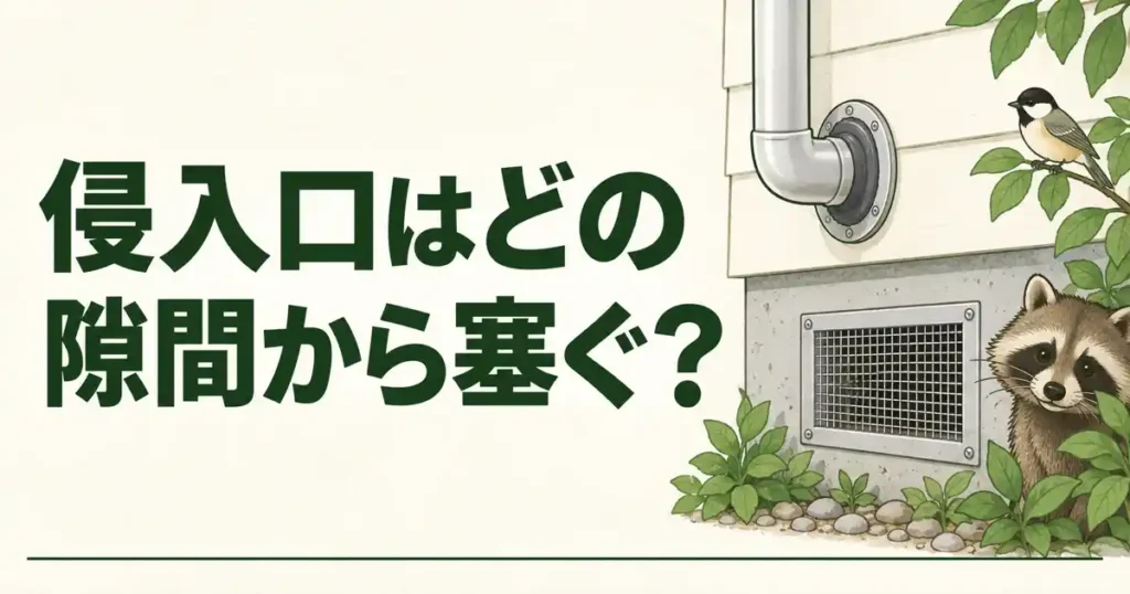 侵入口はどの隙間から塞ぐ?